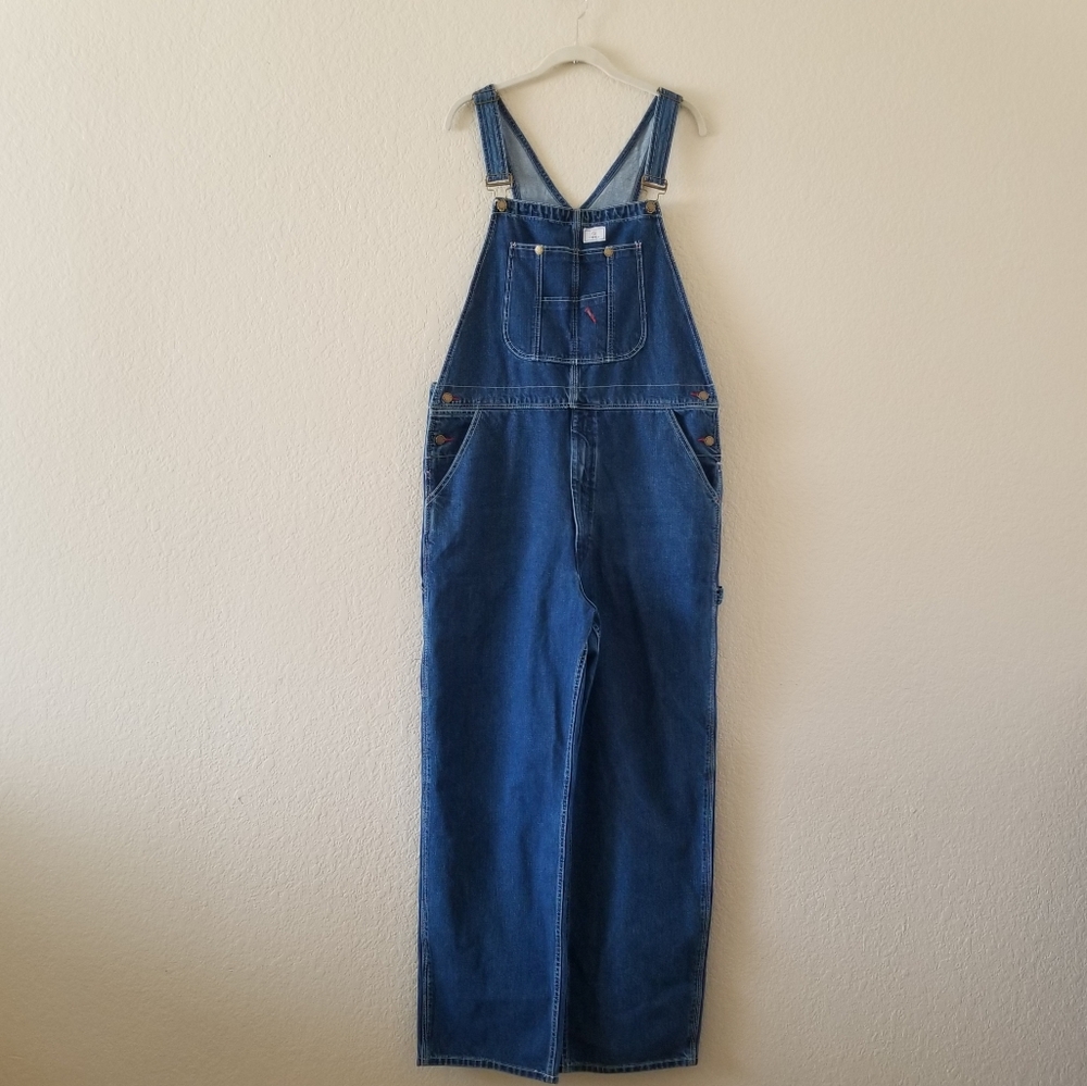 NWOT Hisea Men's Dungarees Workwear Overalls Jeans Blue Size 40X32
